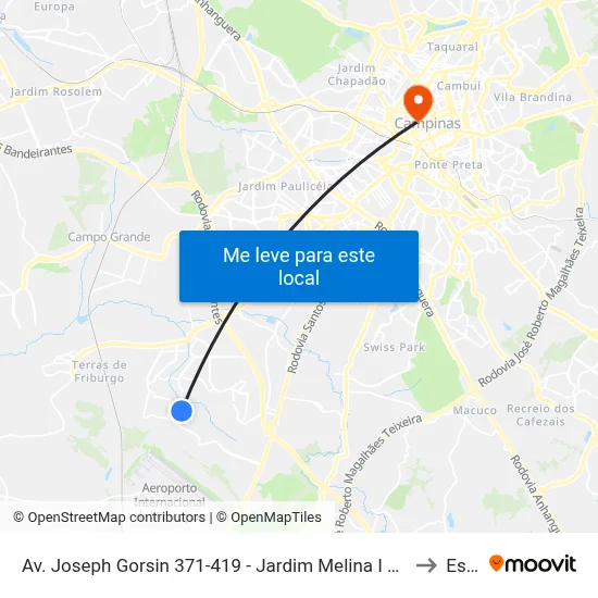 Av. Joseph Gorsin 371-419 - Jardim Melina I Campinas - SP 13056-130 Brasil to Esamc map