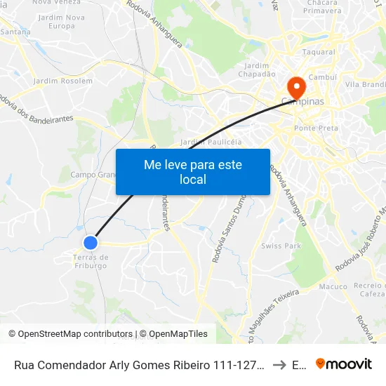 Rua Comendador Arly Gomes Ribeiro 111-127 - Res. São José Campinas - SP 13057-159 Brasil to Esamc map