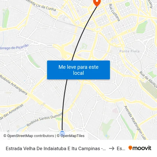 Estrada Velha De Indaiatuba E Itu Campinas - São Paulo 13053-035 Brasil to Esamc map