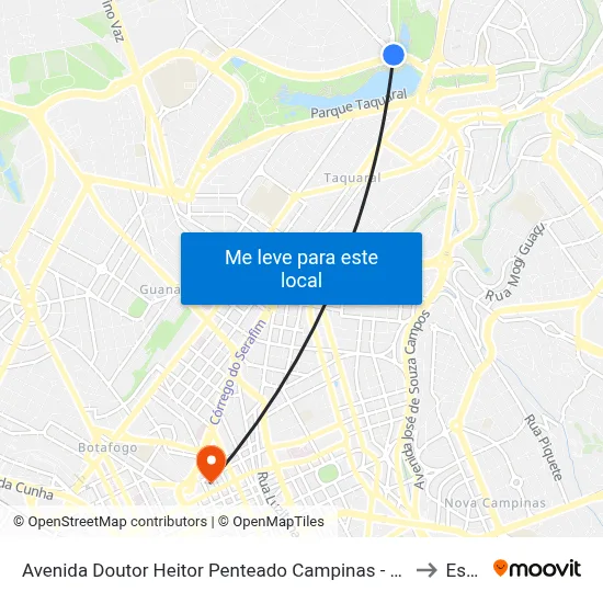 Avenida Doutor Heitor Penteado Campinas - São Paulo 13087 Brasil to Esamc map