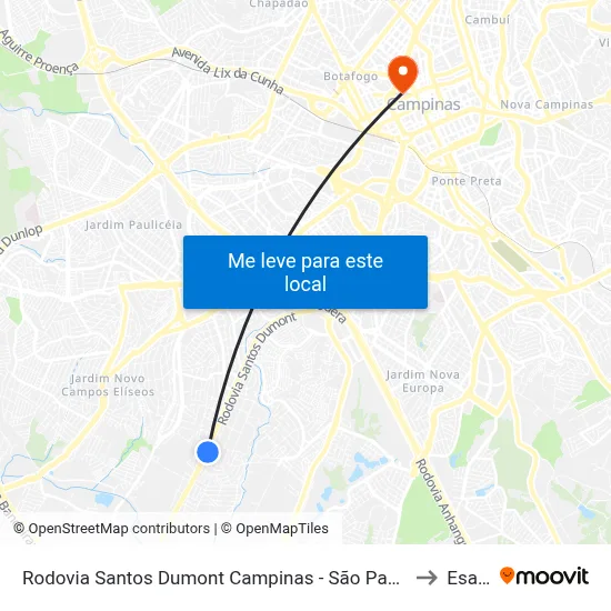 Rodovia Santos Dumont Campinas - São Paulo 13051 Brasil to Esamc map