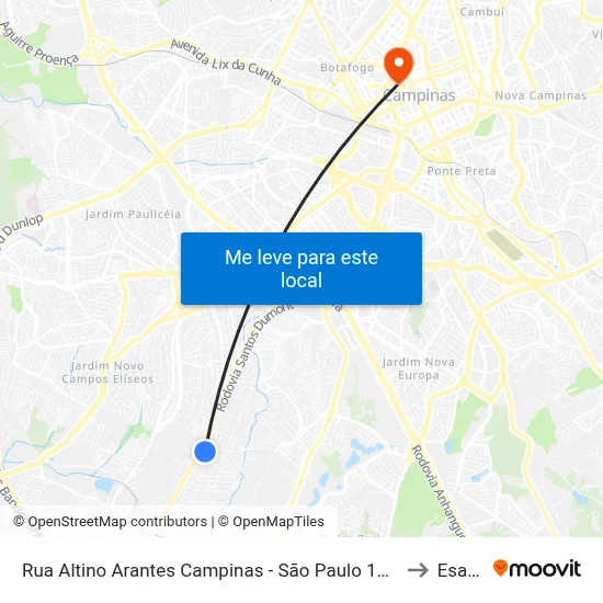 Rua Altino Arantes Campinas - São Paulo 13051 Brasil to Esamc map