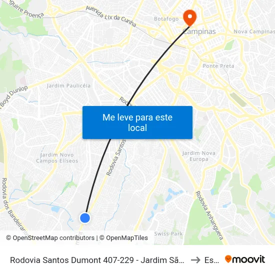 Rodovia Santos Dumont 407-229 - Jardim São José Campinas - SP Brasil to Esamc map