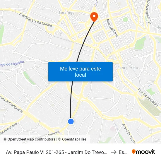 Av. Papa Paulo VI 201-265 - Jardim Do Trevo Campinas - SP Brasil to Esamc map