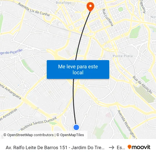 Av. Ralfo Leite De Barros 151 - Jardim Do Trevo Campinas - SP 13040-020 Brasil to Esamc map