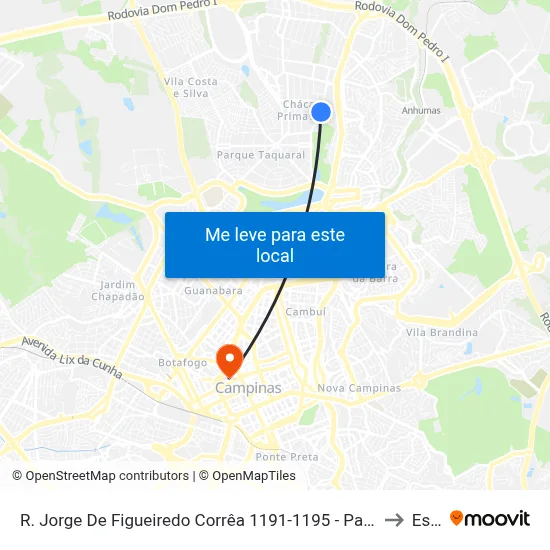 R. Jorge De Figueiredo Corrêa 1191-1195 - Parque Taquaral Campinas - SP Brasil to Esamc map