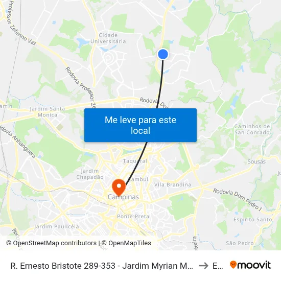 R. Ernesto Bristote 289-353 - Jardim Myrian Moreira Da Costa Campinas - SP 13098-408 Brasil to Esamc map