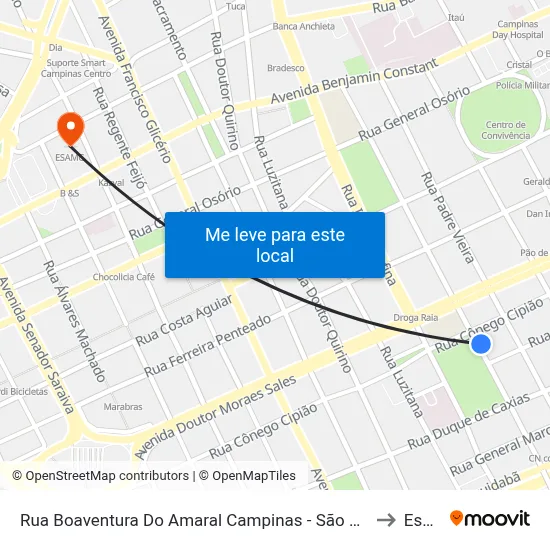 Rua Boaventura Do Amaral Campinas - São Paulo 13015 Brasil to Esamc map