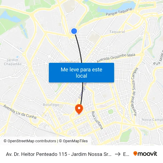 Av. Dr. Heitor Penteado 115 - Jardim Nossa Sra. Auxiliadora Campinas - SP 13075-185 Brasil to Esamc map