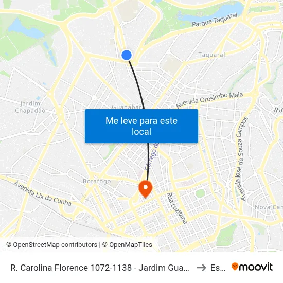 R. Carolina Florence 1072-1138 - Jardim Guanabara Campinas - SP Brasil to Esamc map