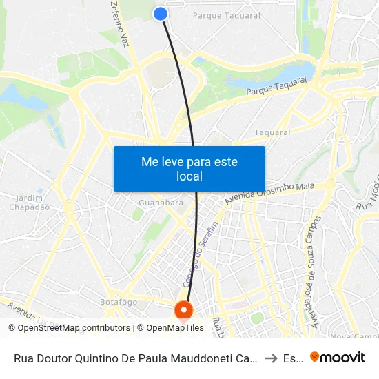 Rua Doutor Quintino De Paula Mauddoneti Campinas - São Paulo 13087 Brasil to Esamc map