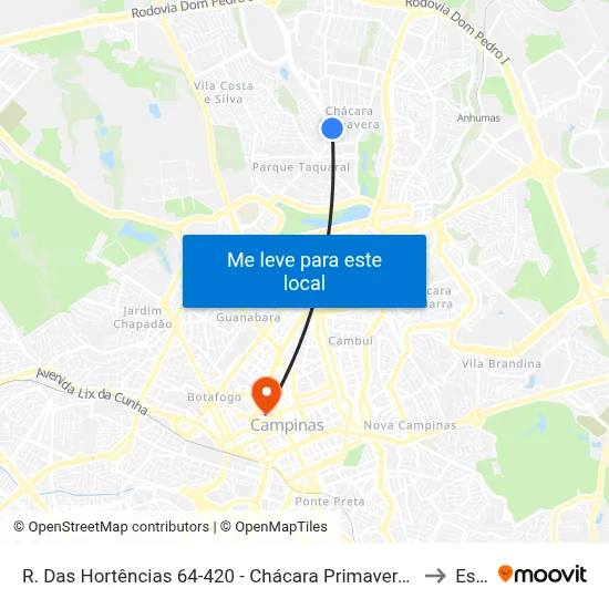 R. Das Hortências 64-420 - Chácara Primavera Campinas - SP 13087-440 Brasil to Esamc map