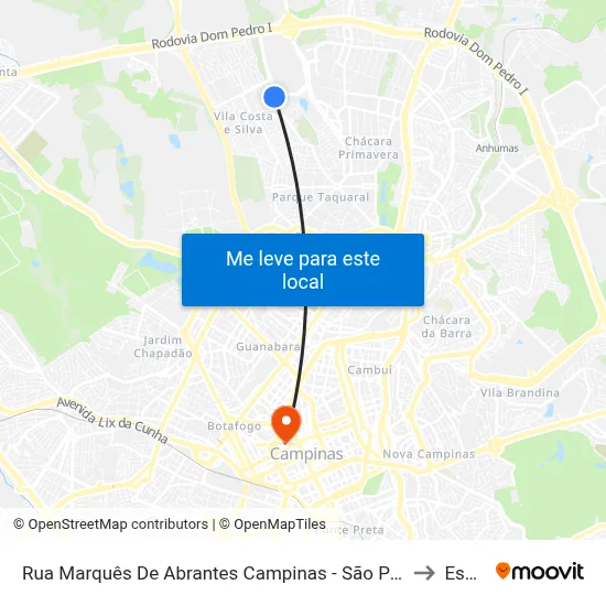 Rua Marquês De Abrantes Campinas - São Paulo 13081 Brasil to Esamc map