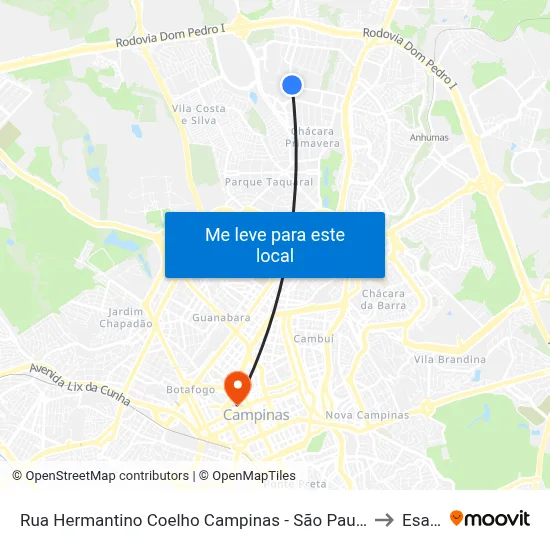 Rua Hermantino Coelho Campinas - São Paulo 13087 Brasil to Esamc map