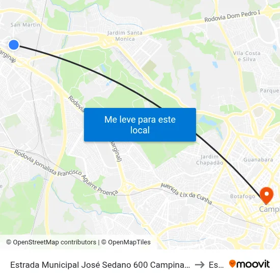 Estrada Municipal José Sedano 600 Campinas - São Paulo 13069-335 Brasil to Esamc map