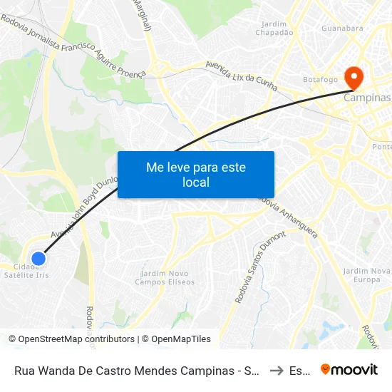 Rua Wanda De Castro Mendes Campinas - São Paulo 13059 Brasil to Esamc map