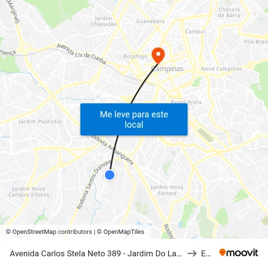 Avenida Carlos Stela Neto 389 - Jardim Do Lago Continuacao Campinas - SP Brasil to Esamc map
