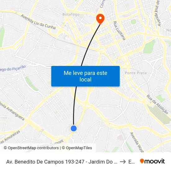 Av. Benedito De Campos 193-247 - Jardim Do Trevo Campinas - SP 13030-100 Brasil to Esamc map