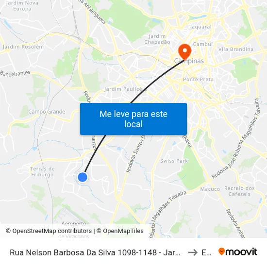 Rua Nelson Barbosa Da Silva 1098-1148 - Jardim Profilurb Campinas - SP 13056-328 Brasil to Esamc map