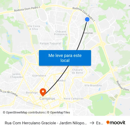 Rua Com Herculano Graciole - Jardim Nilopolis Campinas - SP Brasil to Esamc map