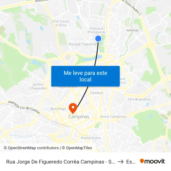 Rua Jorge De Figueredo Corrêa Campinas - São Paulo 13087 Brasil to Esamc map