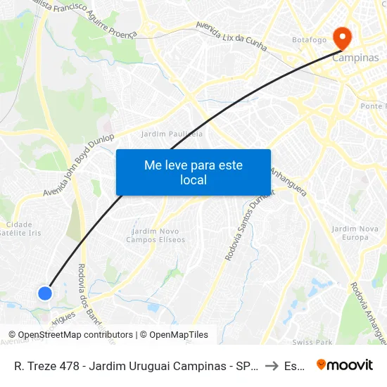R. Treze 478 - Jardim Uruguai Campinas - SP 13059-853 Brasil to Esamc map