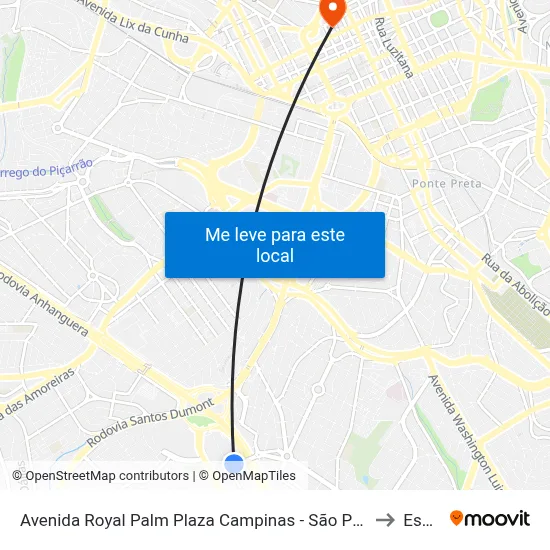 Avenida Royal Palm Plaza Campinas - São Paulo 13051 Brasil to Esamc map