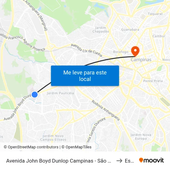 Avenida John Boyd Dunlop Campinas - São Paulo 13060 Brasil to Esamc map