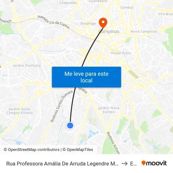 Rua Professora Amália De Arruda Legendre Martini Campinas - São Paulo 13051 Brasil to Esamc map