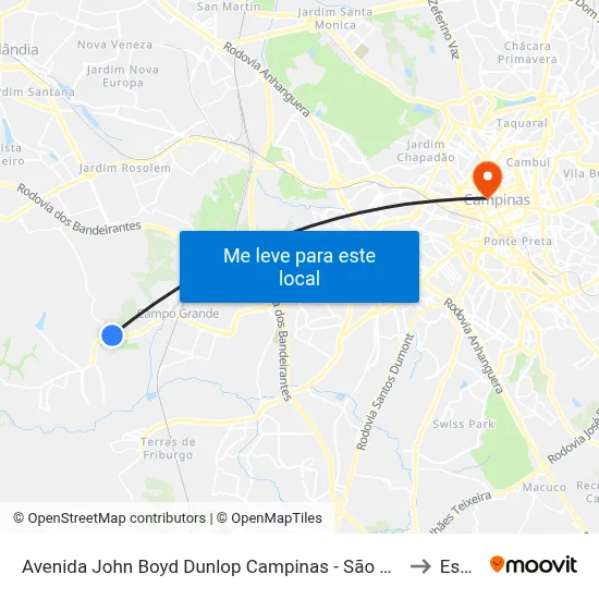 Avenida John Boyd Dunlop Campinas - São Paulo 13058 Brasil to Esamc map