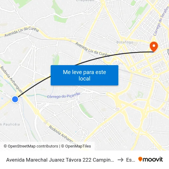 Avenida Marechal Juarez Távora 222 Campinas - São Paulo 13060-071 Brasil to Esamc map