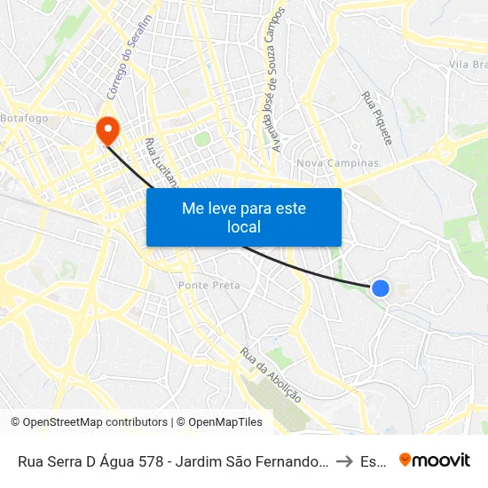 Rua Serra D Água 578 - Jardim São Fernando Campinas - SP Brasil to Esamc map
