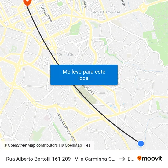 Rua Alberto Bertolli 161-209 - Vila Carminha Campinas - SP 13045-415 República Federativa Do Brasil to Esamc map