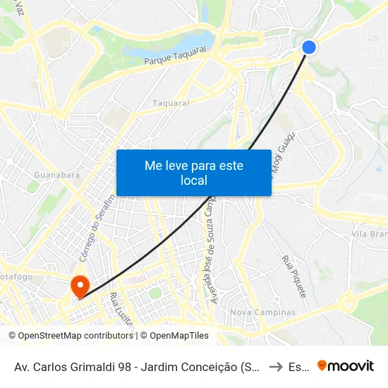Av. Carlos Grimaldi 98 - Jardim Conceição (Sousas) Campinas - SP Brasil to Esamc map