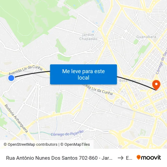 Rua Antônio Nunes Dos Santos 702-860 - Jardim Do Vovo Campinas - SP 13033-210 Brasil to Esamc map