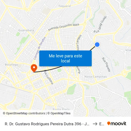 R. Dr. Gustavo Rodrigues Pereira Dutra 396 - Jardim Das Paineiras Campinas - SP 13092-204 Brasil to Esamc map