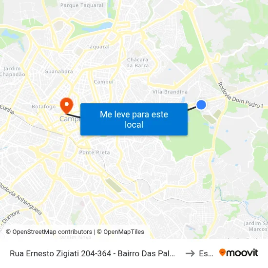 Rua Ernesto Zigiati 204-364 - Bairro Das Palmeiras Campinas - SP Brasil to Esamc map