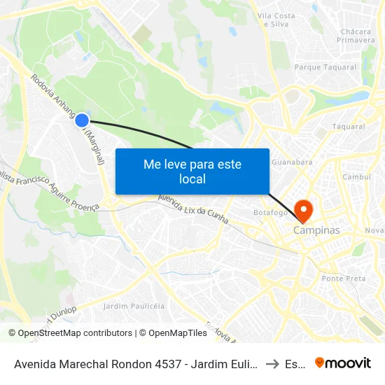Avenida Marechal Rondon 4537 - Jardim Eulina Campinas - SP Brasil to Esamc map