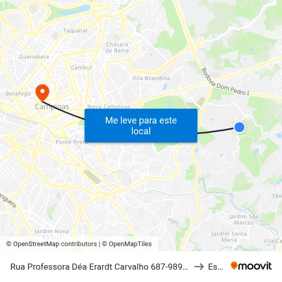 Rua Professora Déa Erardt Carvalho 687-989 Campinas - SP Brasil to Esamc map
