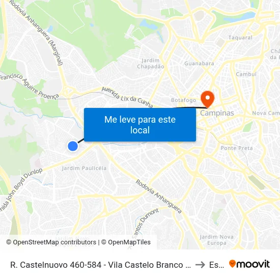 R. Castelnuovo 460-584 - Vila Castelo Branco Campinas - SP 13061-085 Brasil to Esamc map