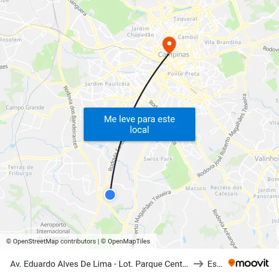 Av. Eduardo Alves De Lima - Lot. Parque Centenario Campinas - SP Brasil to Esamc map