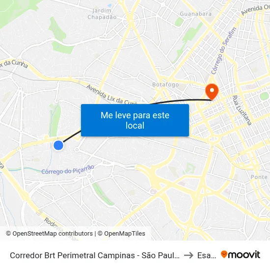 Corredor Brt Perimetral Campinas - São Paulo 13032 Brasil to Esamc map