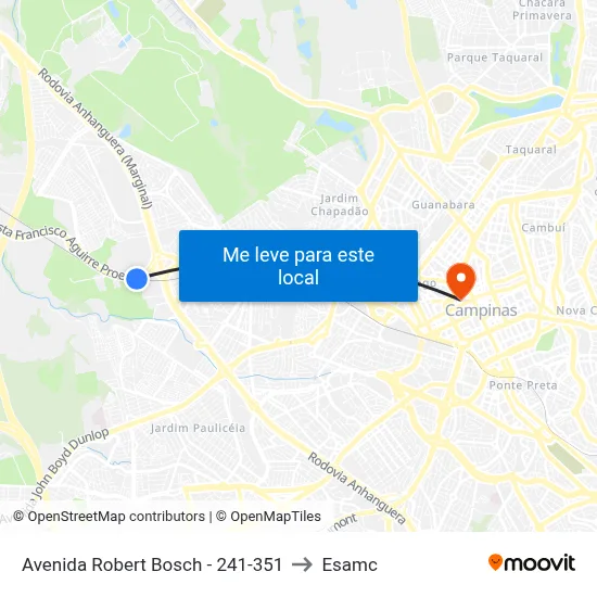 Avenida Robert Bosch -  241-351 to Esamc map