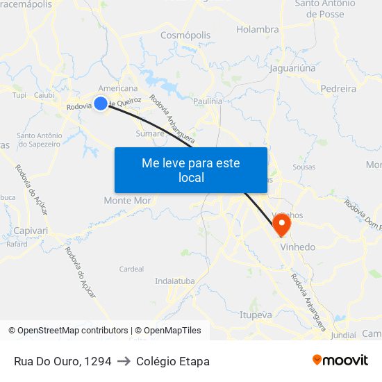 Rua Do Ouro, 1294 to Colégio Etapa map