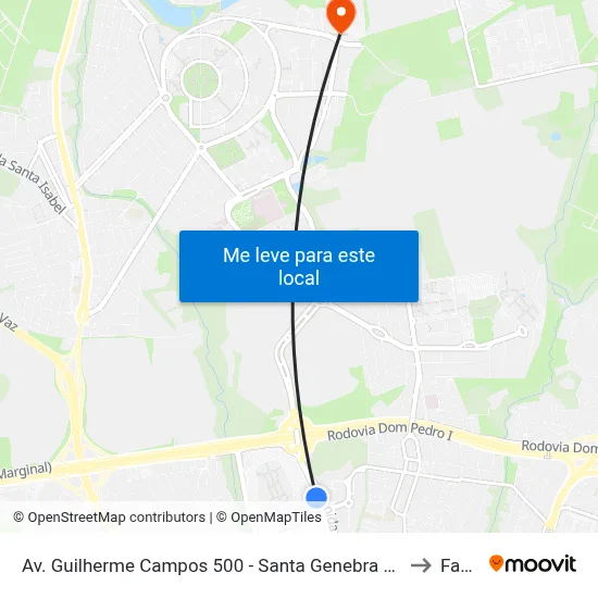 Av. Guilherme Campos 500 - Santa Genebra Campinas - SP 13087-901 Brasil to Facamp map