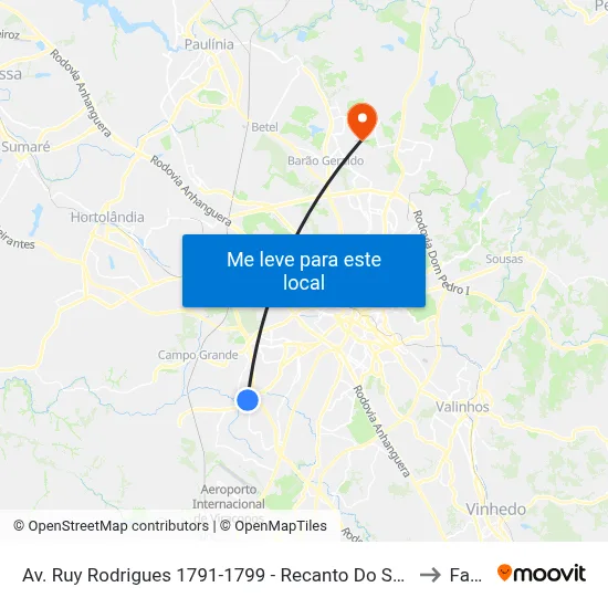 Av. Ruy Rodrigues 1791-1799 - Recanto Do Sol I Campinas - SP 13056-679 Brasil to Facamp map