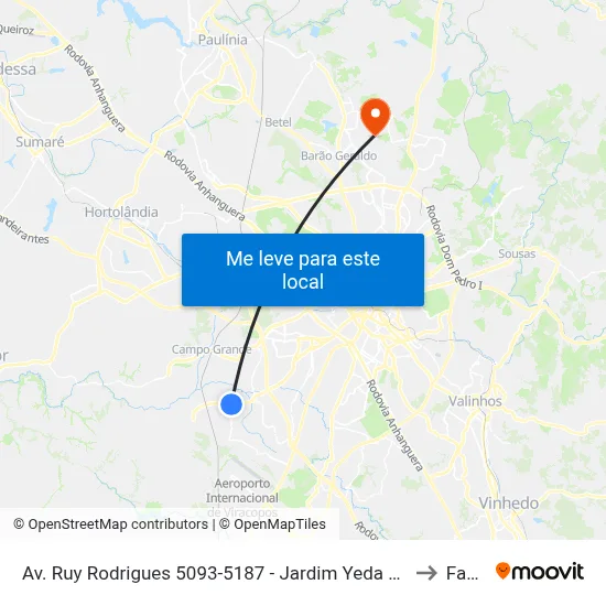 Av. Ruy Rodrigues 5093-5187 - Jardim Yeda Campinas - SP 13060-646 Brasil to Facamp map