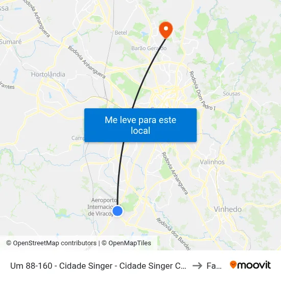 Um 88-160 - Cidade Singer - Cidade Singer Campinas - SP 13053-153 Brasil to Facamp map