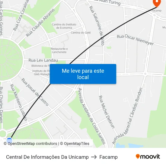 Central De Informações Da Unicamp to Facamp map