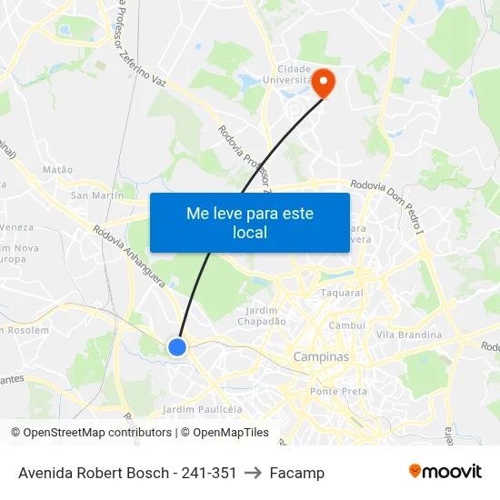 Avenida Robert Bosch -  241-351 to Facamp map